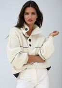 Noelle Button Collar Knit Sweater