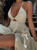 Serena Backless Criss Cross Midi Dress