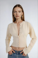 Noelle Minimal Button Front Cardigan