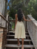 Serena Backless Criss Cross Midi Dress