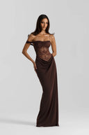 Aria Formal Lace Evening Maxi Dress