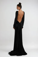 Selene Long Sleeve Sculpted Backless Maxi Dress