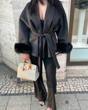 Seraphine Luxe Cuff Statement Coat