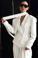 Seraphine Single Breasted Blazer with Shawl Collar