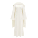 Seravelle Flowing Pearl Trim Shawl Detail Maxi Dress