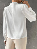 Serelle Bishop Satin Long Sleeve Blouse
