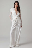 Serelle Lace Sleeve Tailored Blazer Jacket