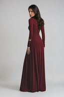 Serena Asymmetric Ruched Evening Maxi Dress