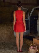 Serena Button Front Sleeveless Mini Dress