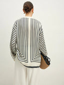 Serena Modern Stripe Oversized Blouse