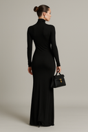 Serena Sculpted Turtleneck Maxi Dress