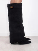 Serena Slouch Knee High Heeled Boots