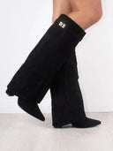 Serena Slouch Knee High Heeled Boots