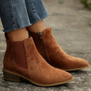 Sienna Casual Faux Leather Suede Ankle Boots