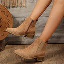 Sienna Casual Faux Leather Suede Ankle Boots