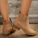 Sienna Casual Faux Leather Suede Ankle Boots