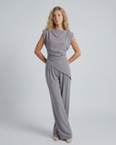 Sienna Draped Sleeveless Wide Leg Jumpsuit