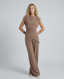 Sienna Draped Sleeveless Wide Leg Jumpsuit