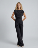Sienna Draped Sleeveless Wide Leg Jumpsuit