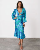 Sienna Floral Cut Out Midi Dress