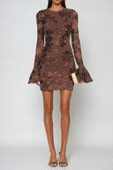 Sienna Floral Mesh Mini Dress Cocktail