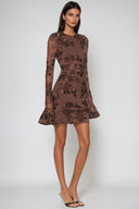 Sienna Floral Mesh Mini Dress Cocktail