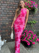 Solene Romantic Tie-Shoulder Maxi Dress