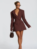 Solenne Double Breasted Blazer Mini Dress