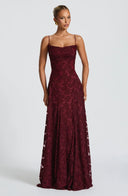 Solenne Jacquard Gown Maxi Dress