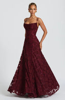Solenne Jacquard Gown Maxi Dress