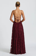 Solenne Jacquard Gown Maxi Dress
