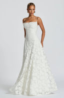 Solenne Jacquard Gown Maxi Dress