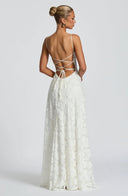 Solenne Jacquard Gown Maxi Dress