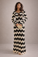Soraya Knit Maxi Dress Lace Up Detail Flowing Fit