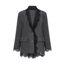 Soraya Lace Trim Blazer Jacket