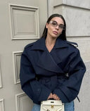 Sorelle Modern Cropped Trench Coat
