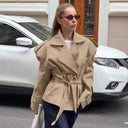 Sorelle Modern Cropped Trench Coat