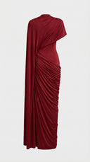 Vaelina One Shoulder Draped Maxi Dress Sculpted Fit