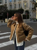 Valentina Luxe Faux Fur Suede Jacket