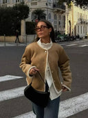 Valentina Luxe Faux Fur Suede Jacket