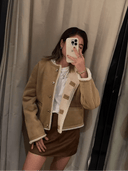 Valentina Luxe Faux Fur Suede Jacket