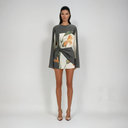 Valentina Twist Floral Cocktail Mini Dress