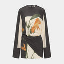 Valentina Twist Floral Cocktail Mini Dress