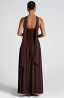Valeria Strapless Asymmetric Maxi Dress