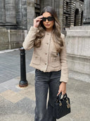 Valerie Elegant Button Detail Jacket