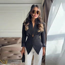 Virelle Lace Up Asymmetrical Cinched Blazer