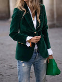 Women's Elegant Velvet Blazer