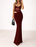 Zalira Bodycon Mesh Cutout Maxi Dress