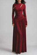 Zarela Cutout Bodycon Ruched Maxi Dress