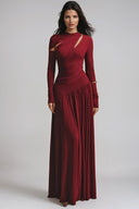 Zarela Cutout Bodycon Ruched Maxi Dress